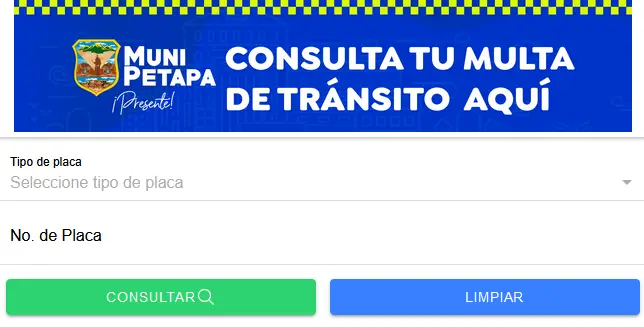 Consultar multas de tránsito en san Miguel Petapa