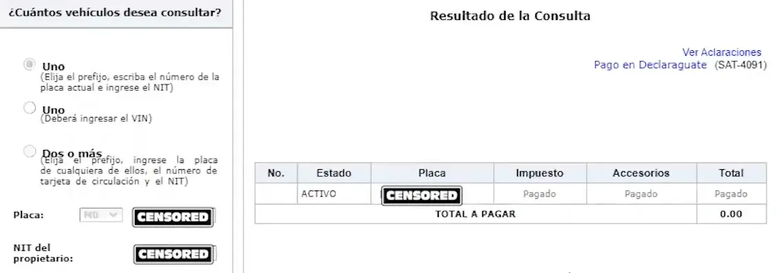 Consultar monto a pagar ISCV