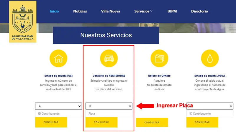 Consultar remisiones en Villa Nueva