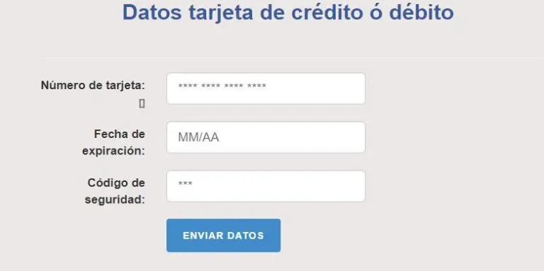 Datos tarjeta multas de tránsito